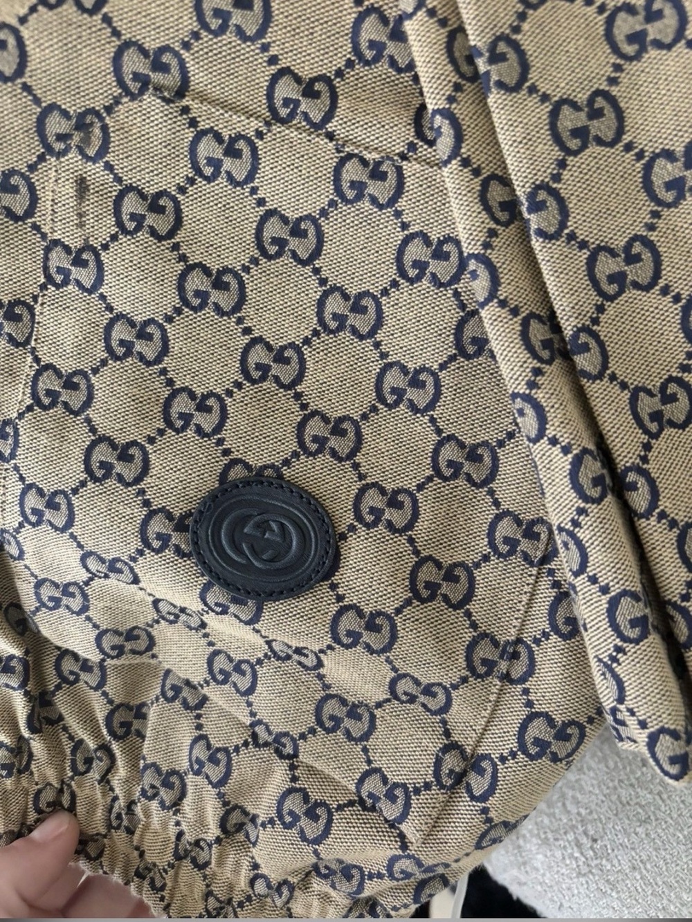Gucci Beige Monogram Jogger Pants - Picture 2 of 5